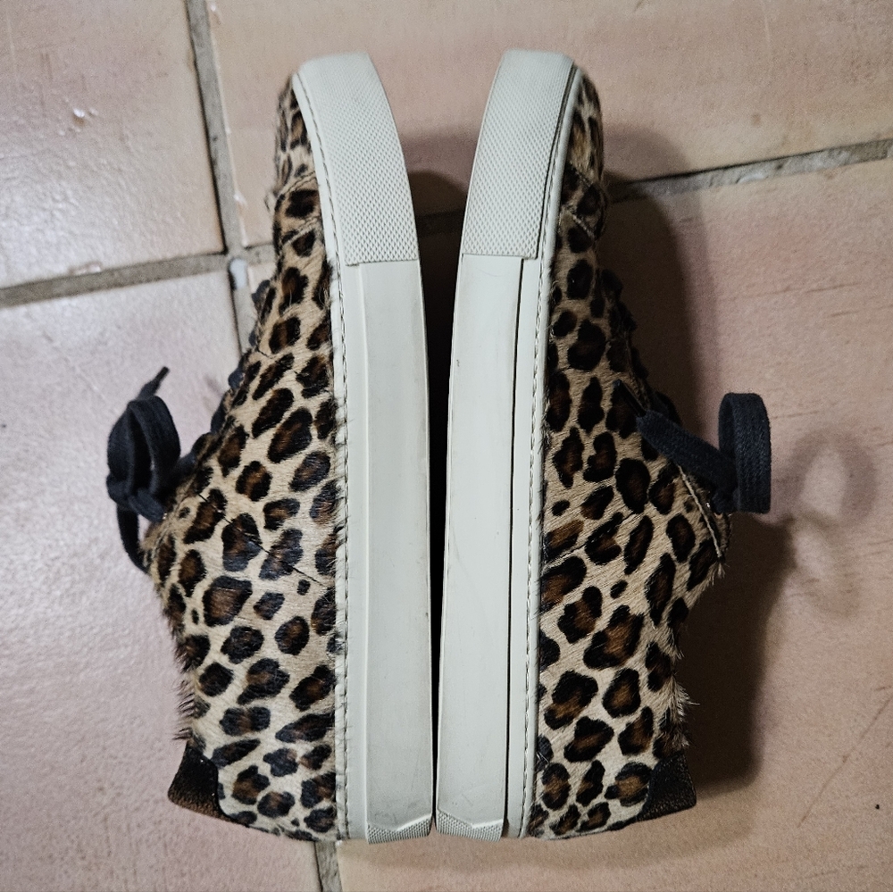 GREATS BROOKLYN Leopard Calf Hair Sneakers - Picture 6 of 12